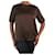 Autre Marque Brown short-sleeved silk top - size M  ref.1036299