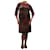 Etro Burgundy floral printed velvet dress - size IT 44 Dark red Viscose  ref.1036307