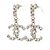 Chanel Orecchini pendenti CC ingioiellati in argento