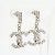 Chanel Orecchini pendenti CC ingioiellati in argento - vista 2