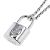 Louis Vuitton Collana con ciondolo Lockit in argento Q93559