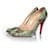 CHRISTIAN LOUBOUTIN, Python pumps in green Leather  ref.1037462