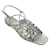 Laurence Dacade Silver Leather Blaise Strappy Flat Sandals Silvery  ref.1038079