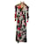 ERDEM Schwarzes Anora-Seidenkleid mit mehreren Blumenmustern / formelle Kleidung Mehrfarben  ref.1038091