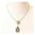 Hermès Colar com pingente de chifre lacado Chaine d'Ancre Dourado Metal  ref.1038167