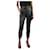 Autre Marque Black cuffed leather trousers - size FR 36  ref.1038274