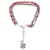 Chanel Rosa verflochtene Halskette mit Kleeblatt-Anhänger Pink  ref.1038275