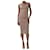 Autre Marque Neutrales, glitzerndes, gerafftes Kleid mit Unterkleid – kein Größenetikett  ref.1038281