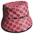 Karl Lagerfeld red hat / pink monogram unisex Polyester Polyurethane  ref.1038305