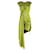 Off White Off-White Minivestido drapeado asimétrico con espalda abierta en poliéster verde  ref.1038606
