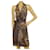 Missoni Mare Multicolored Shiny Semi Sheer Sleeveless Knit Knee Dress Size M Brown Acrylic  ref.1038957