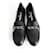 Chanel chain logo lambskin loafers Black Leather  ref.1039044