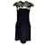 ERDEM Black Heavy Lace Ananda Dress Wool  ref.1039320