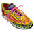 Valentino Bright Multi Spiral Knot Makramee-Sneaker Mehrfarben Leinwand  ref.1039326