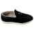 Louis Vuitton Loafers Slip ons Black Leather Fur  ref.1039368