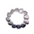 Chanel Pulseira articulada com logotipo CC de metal prateado vintage Prata  ref.1039386