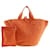 Hermès Panier de plage Orange Leinwand  ref.1039651