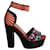Nicholas Kirkwood Pop Art High Heel Platform Sandals in Multicolor Satin Multiple colors  ref.1039720