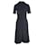 Iris & Ink Mock Neck Midi Length Dress in Black Viscose Cellulose fibre  ref.1039728