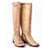 #hermès #saut #boot Simili cuir Marron Beige Doré Moutarde Cognac Blanc cassé Bronze Caramel  ref.1039980