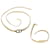 Christian Dior Bracelet Necklace 2Set Gold Tone Auth am4858 Metal  ref.1040126