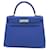 Hermès Hermes Kelly 28 Azul Couro  ref.1040275