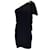 Robe en jersey noire à une épaule ornée de strass Roberto Cavalli Viscose  ref.1040431
