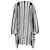 Gestreifter langer Missoni-Cardigan aus schwarzem und weißem Rayon Mehrfarben Strahl Zellulosefaser  ref.1040710