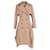 Chloé Chloe Draped Checked Woven Trench Coat in Brown Cotton  ref.1040720