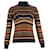 Prada Suéter listrado de gola alta tricotado em lã multicolorida Multicor  ref.1040721