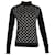 Chloé Metallic Intarsia Turtleneck Sweater In Black Wool  ref.1040739