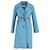 Chloé Chloe Einreihiger Trenchcoat aus blauer Baumwolle  ref.1040749