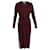 Chloé Chloe Tied Waist Dress in Burgundy Wool Dark red  ref.1040758