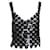 Camiseta sin mangas con cota de malla y flores de Paco Rabanne en poliuretano negro Plástico  ref.1040766