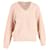 Chloé Oversized Chunky V-Neck Sweater in Peach Wool  ref.1040778