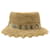 Paco Rabanne Verzierter Fischerhut mit Bogenkante aus beigem Bast  ref.1040811