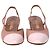 Timeless Décolleté slingback Chanel CC con punta in pelle rosa - vista 2