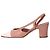 Timeless Décolleté slingback Chanel CC con punta in pelle rosa - vista 3