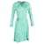 Diane Von Furstenberg Karina Printed Wrap Dress in Green Silk  ref.1040875