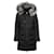 Moncler Aphroti long down jacket Black Synthetic Fur  ref.1040903