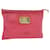 LOUIS VUITTON Antigua Pochette Plat GM Clutch Bag Pink M40065 LV Auth ep1350 Cloth  ref.1040984