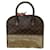 Louis Vuitton collab Christian LOUBOUTIN Brown Red Leather Pony-style calfskin  ref.1041116