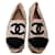 Chanel Espadrilles Black Beige Tweed  ref.1041122