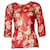 Dolce & Gabbana, haut à fleurs imprimé transparent Rouge  ref.1041150