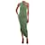 Norma Kamali Vestido verde de un solo hombro con frunces - talla XS Poliéster  ref.1041310