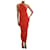 Norma Kamali Vestido vermelho com franzido de um ombro - tamanho XS Poliéster  ref.1041311