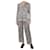 Stella Mc Cartney Conjunto camisa e calça estampada em seda creme - tamanho M Cru Elastano  ref.1041420