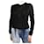 Autre Marque Black fringed loose-knit jumper - size S Viscose  ref.1041422