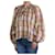 Isabel Marant Etoile Multi balloon sleeved checkered shirt - size UK 12 Multiple colors Cotton  ref.1041439