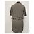 Autre Marque Twinset Cardigan und Kleid aus Kaschmir mit Straußenfedern Taupe - Ansicht 3